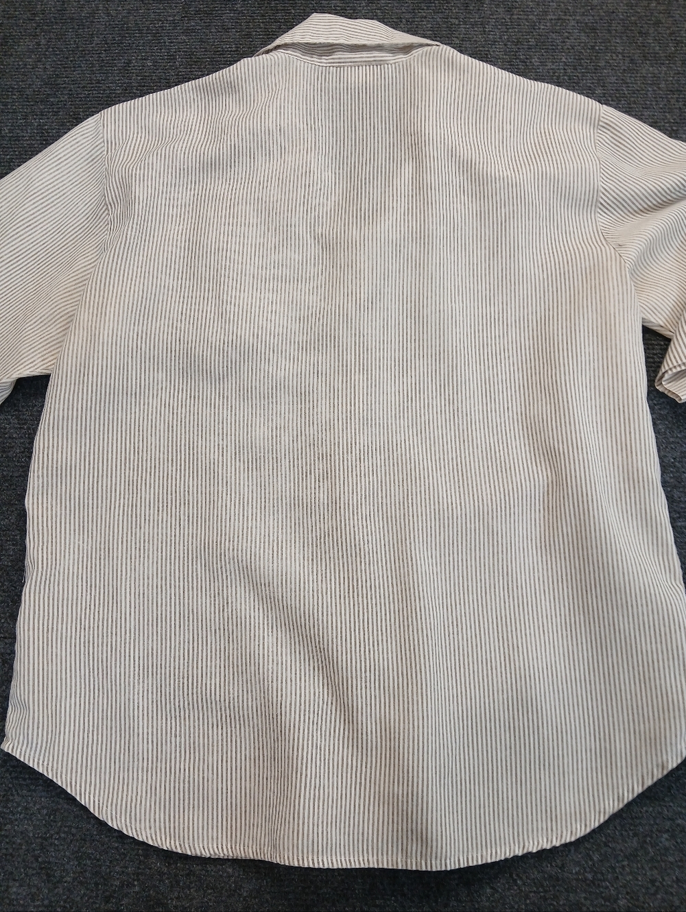 Women's Coral Bay S/S Striped Western Style Shirt with Crochet Accents Sz Med - Picture 6 of 9